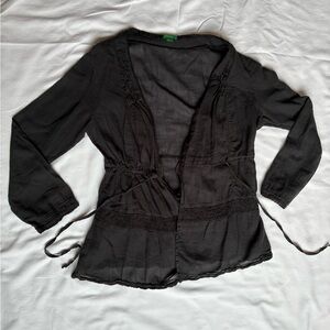 United Colors Of Benetton Black Blouse